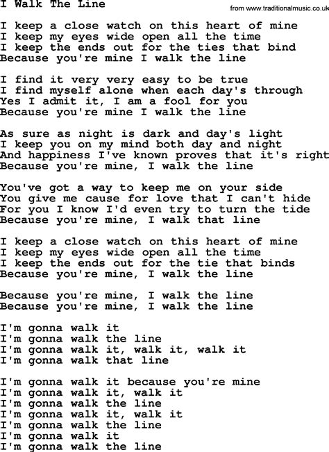 Dolly Parton Song I Walk The Line Lyrics