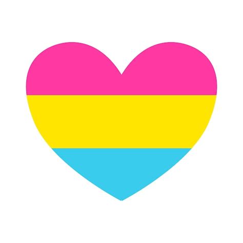 Premium Vector Vector Flat Pan Sexual Pansexual Lgbt Flag Heart