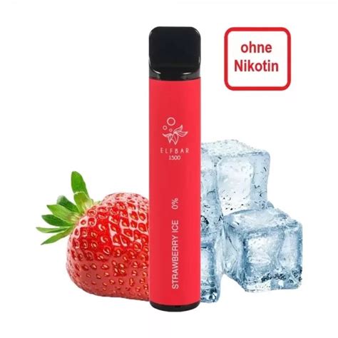 Elf Bar Strawberry Ice 1500 Ohne Nikotin Online Kaufen