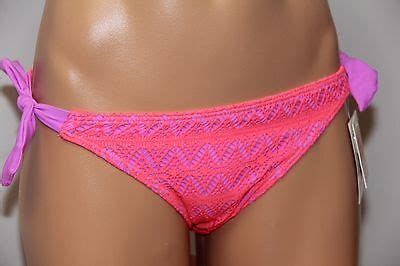 Nwt Hula Honey Swimwear Bikini Bottom Size S Gnglc Tie Side Crochet Ebay