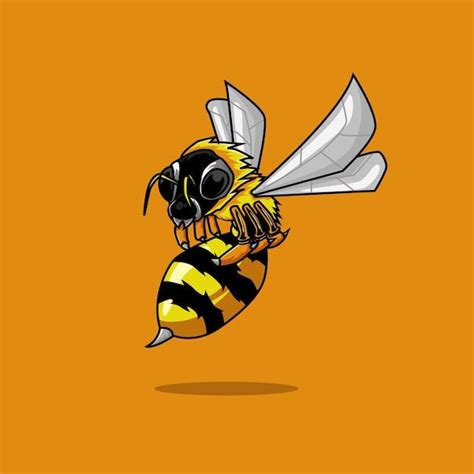 Elegant Cartoon Queen Bee Illustration