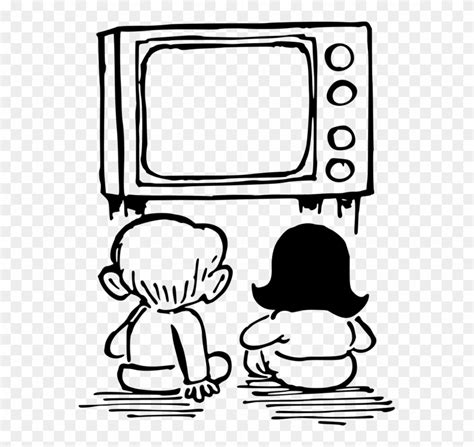 Download Television Drawing Cartoon Child Free Commercial - Watching Tv ...