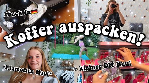 VLOG Koffer Auspackenkleiner DM Haul Turnen Kathie YouTube