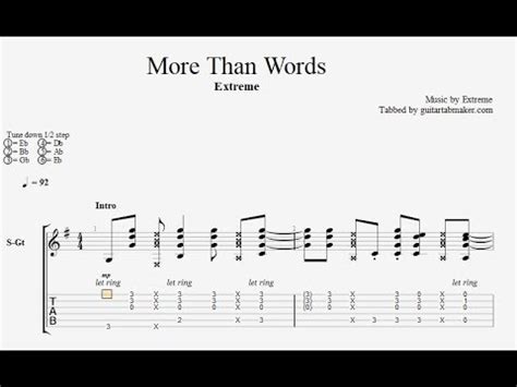 More Than Words Extreme Fingerstyle Guitar With Tabs Lonelypicker