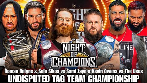 Roman Reigns Solo Sikoa Vs Sami Zayn Kevin Owens Vs Usos Full Match