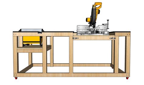 Mobile Miter Table Saw Workbench Plans Instant Pdf Etsy