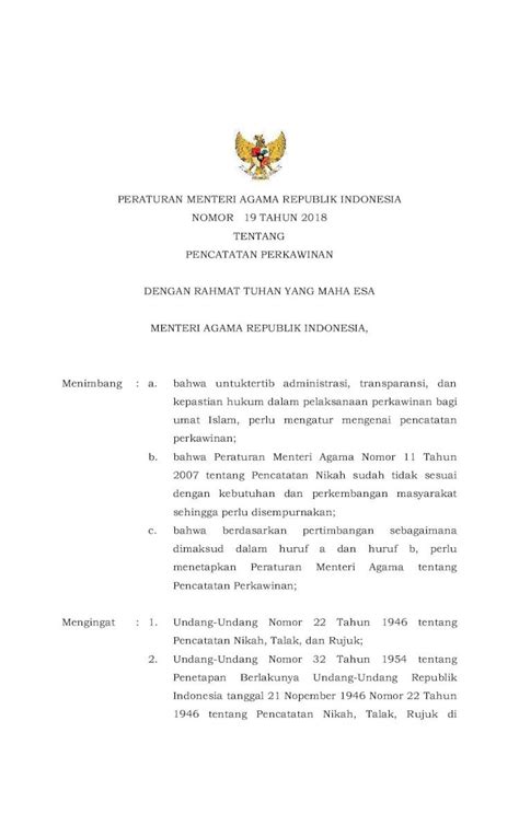 PDF PERATURAN MENTERI AGAMA REPUBLIK INDONESIA DENGAN K Surat