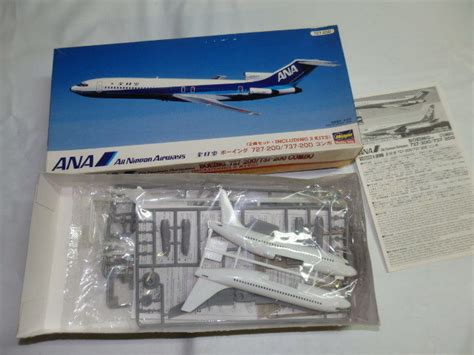 【やや傷や汚れあり】hasegawa ハセガワ 1200 Ana 全日空 Boeing ボーイング 727 200737 200 コンボ