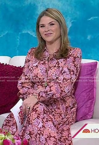 Wornontv Jennas Pink Floral Dress On Today Jenna Bush Hager