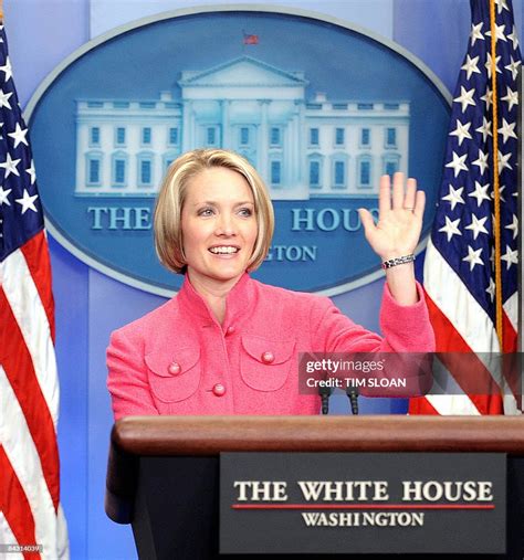 White House Press Secretary Dana Perino waves good bye at the... News ...