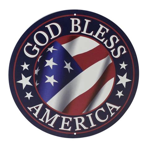 God Bless America Sign Patriotic Sign 12dia God Bless Etsy