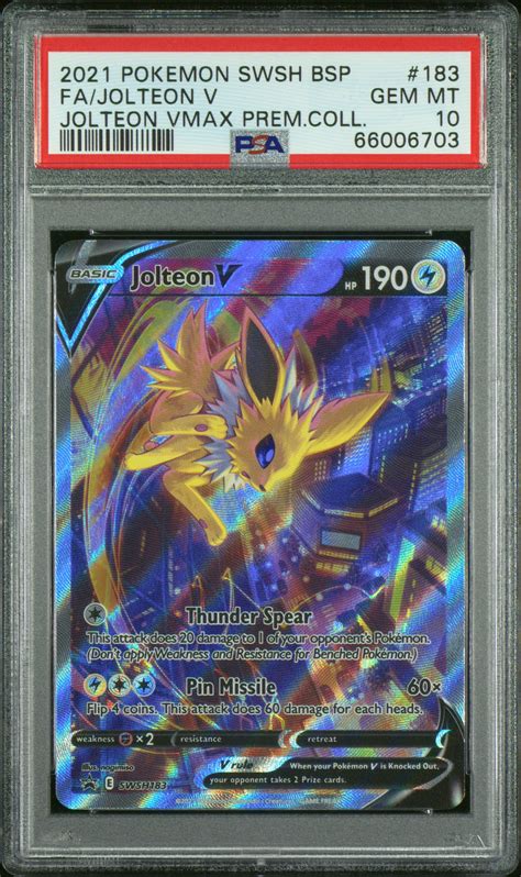 TCG 2021 Pokemon SWSH Full Art Black Star Promo Flareon Jolteon