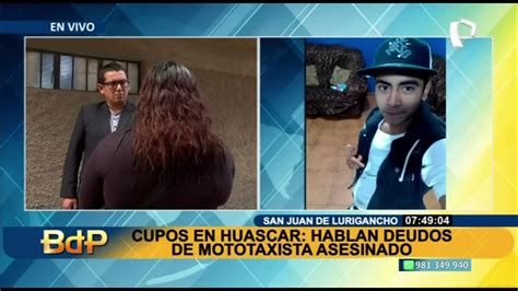 Guerra De Mafias En SJL Habla Viuda De Mototaxista Asesinado En