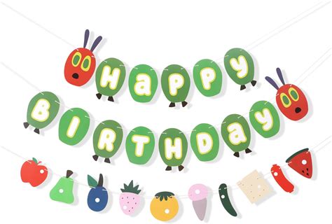 Amazon Hungry Caterpillar Happy Birthday Banner Caterpillar