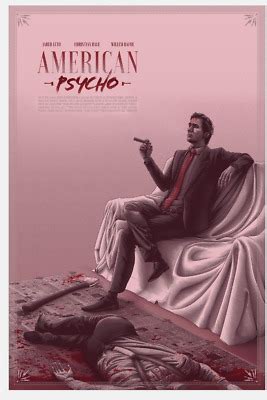 american psycho jared leto  film poster screen print art
