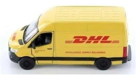 Carrinho Miniatura Mercedes Benz Sprinter Dhl Escala 1 48