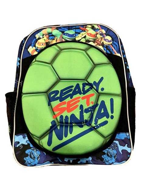 Teenage Mutant Ninja Turtle Backpack (TMNT) With Shield Front Pocket