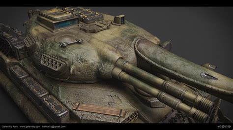 Alexander Galevskyi - Art Lead Portfolio - Dieselpunk Tank 3D concept-model