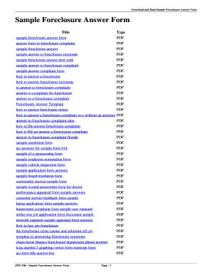 Fillable Online Delta Myeffect Sample Foreclosure Answer Form Sample