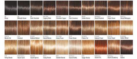 Raquel Welch Wig Color Chart