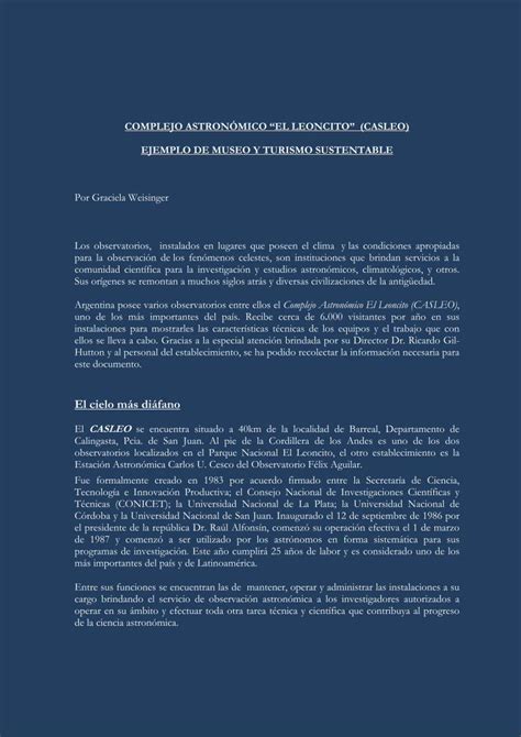 PDF COMPLEJO ASTRONÓMICO EL LEONCITO network icom museum fileadmin