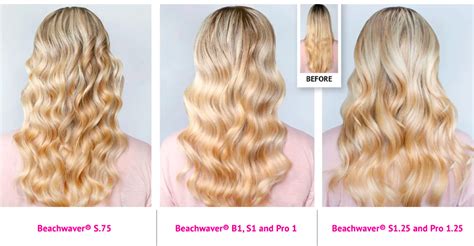 Curl Comparison For Different Barrel Sizes The Beachwaver Co