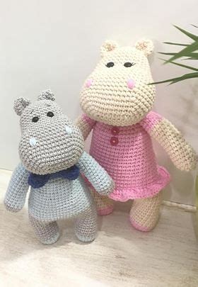 Mom and baby hippo amigurumi pattern - Amigurumipatterns.net