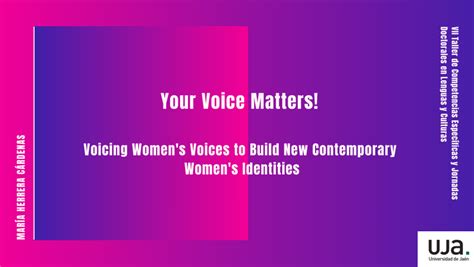 Pdf Your Voice Matters Voicing Women S Voices To Build New Contemporary Women S Identities