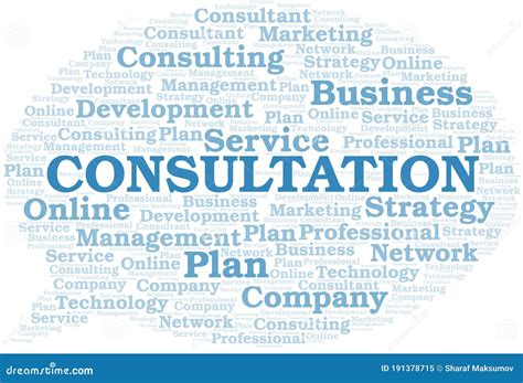 Consultation Typography Vector Word Cloud Stock Vector Illustration