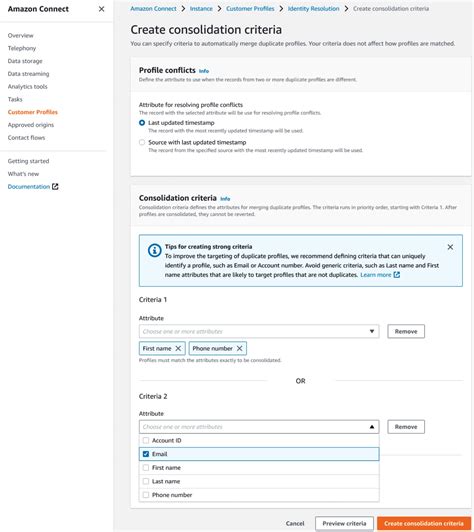 How To Consolidate Similar Profiles Using Amazon Connect Customer