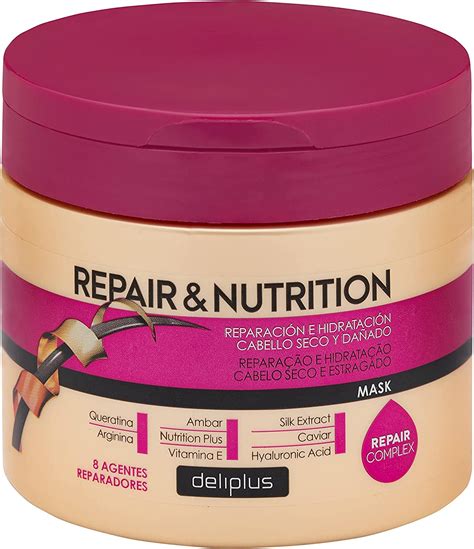 Mascarilla Repair Nutrition Deliplus Cabello Seco Y Da Ado Con