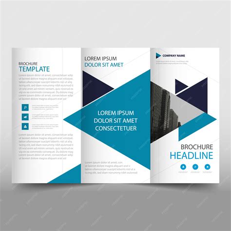 blue folheto folheto modelo de folheto vetor gratis