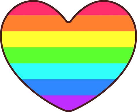 Heart Rainbow Shape 16248824 Vector Art At Vecteezy