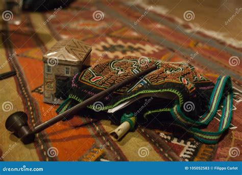 Shamanic ritual stock image. Image of objects, pipe - 105052583