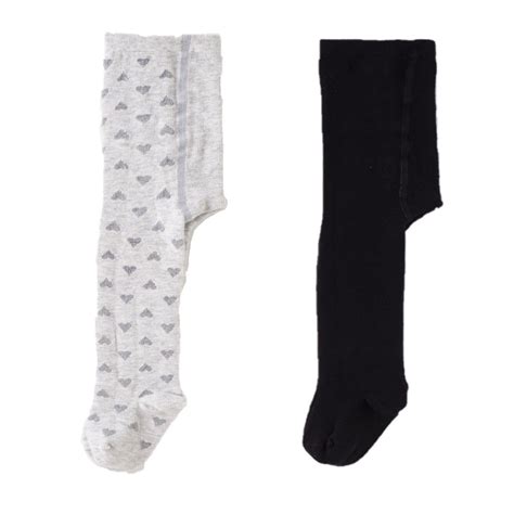 Collant bébé gris noir 9 12 mois TEX BABY le lot de 2 paires de