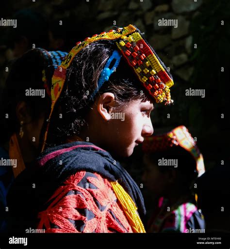 Portrait Of Kalash Tribe Woman In National Costume At Joshi Fest