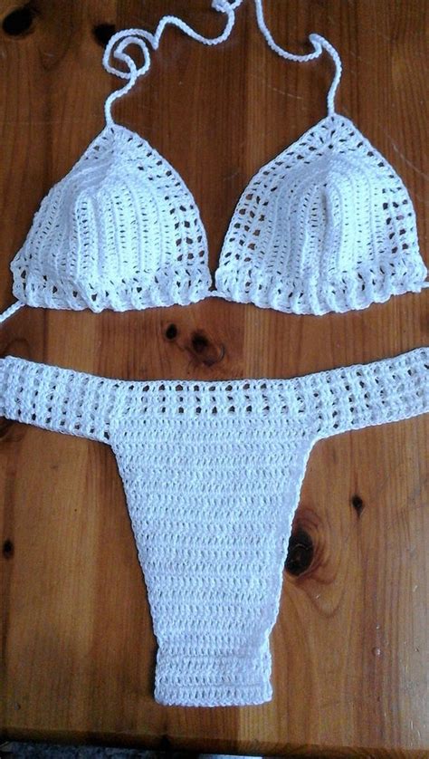 Bikini Costume Uncinetto Donna Abbigliamento Di Bandullera Su