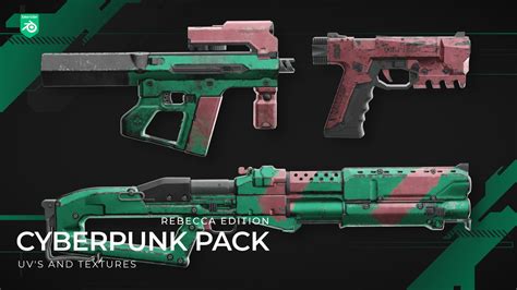 ArtStation - Cyberpunk Guns Set: Rebecca Edition (Kitbash) | Game Assets