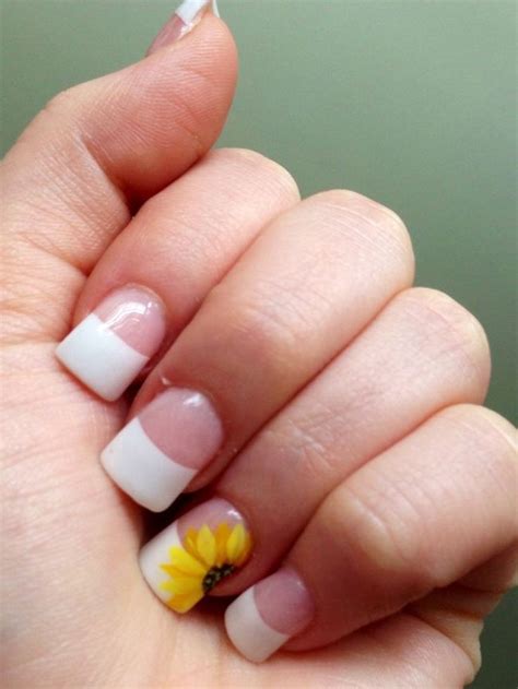 20 Amazing Sunflower Nail Designs Sheideas Sunflower Nails French Nails Nails