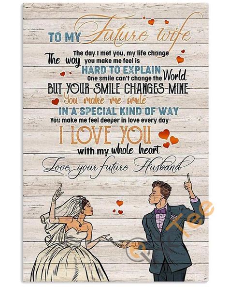 To My Future Wife Love Your Future Husband The Day I Met You Framed