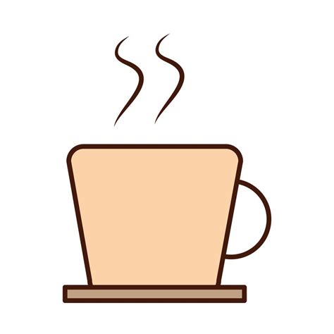 Hot Coffee Cup Aroma Beverage Line And Fill Icon 2601498 Vector Art At