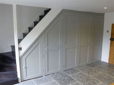 Staircase Storage Stair Storage Farrow And Ball Lamp Room Grey Open