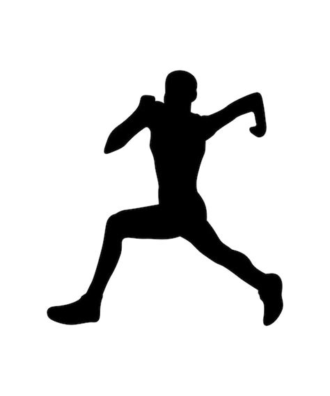 Premium Vector Vector Illustration Of Black Silhouettes Athlete