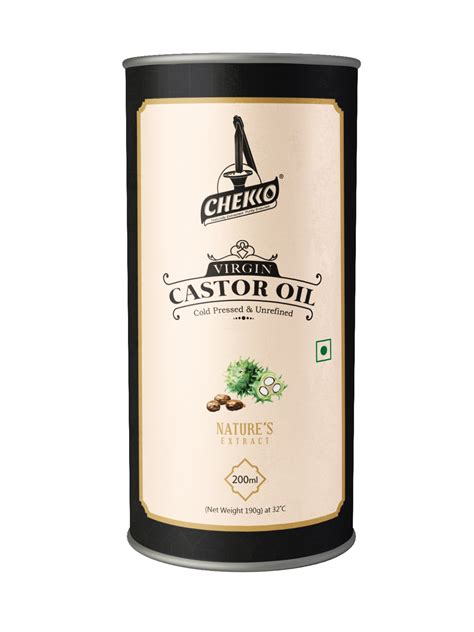 Wooden Cold Pressed Castor Oil Chekko Oils Store