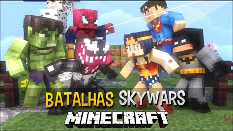 Minecraft Marvel Vs DC Batalhas SkyWars YouTube