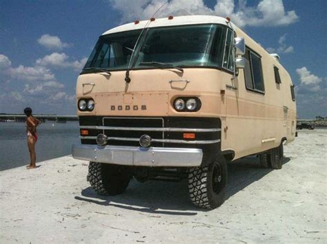 Dodge Travco Motorhome This One Transformed Into A Four Wheel Drive Beach Machine Vintage