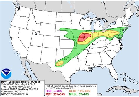 Nws Weather Prediction Center On Twitter A Moderate Risk Is In Effect In Our Day 1 Excessive