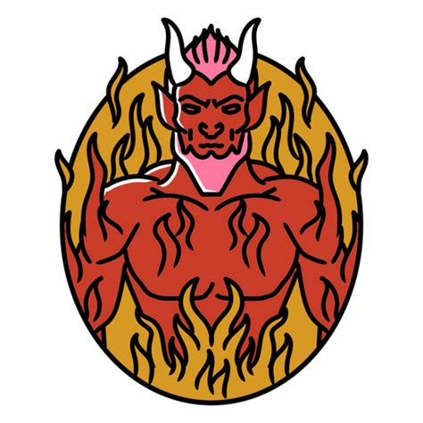 Design Png E Svg De Tatuagem Tradicional Do Diabo Em Chamas Para Camisetas