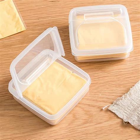 Amazon Typutomi 2 Pack Sliced Cheese Container For Fridge Clear