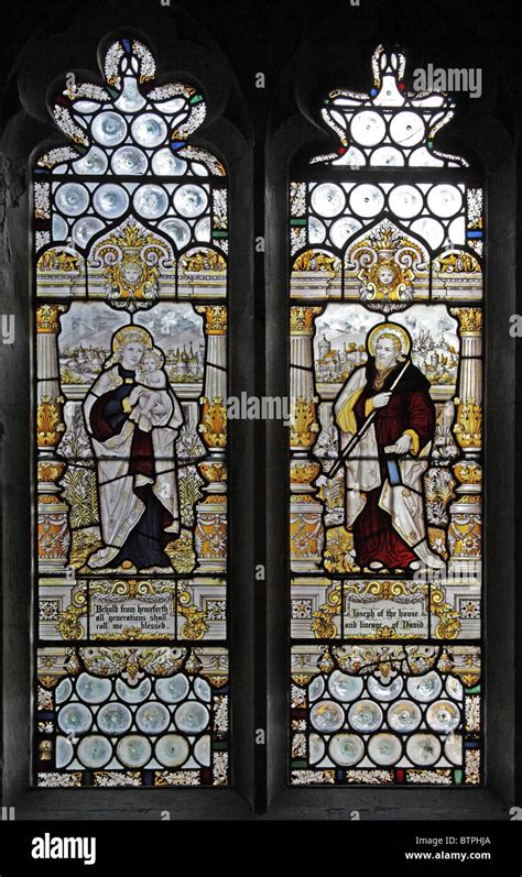 Stained Glass Window By C E Kempe And Co Depicting The Madonna And